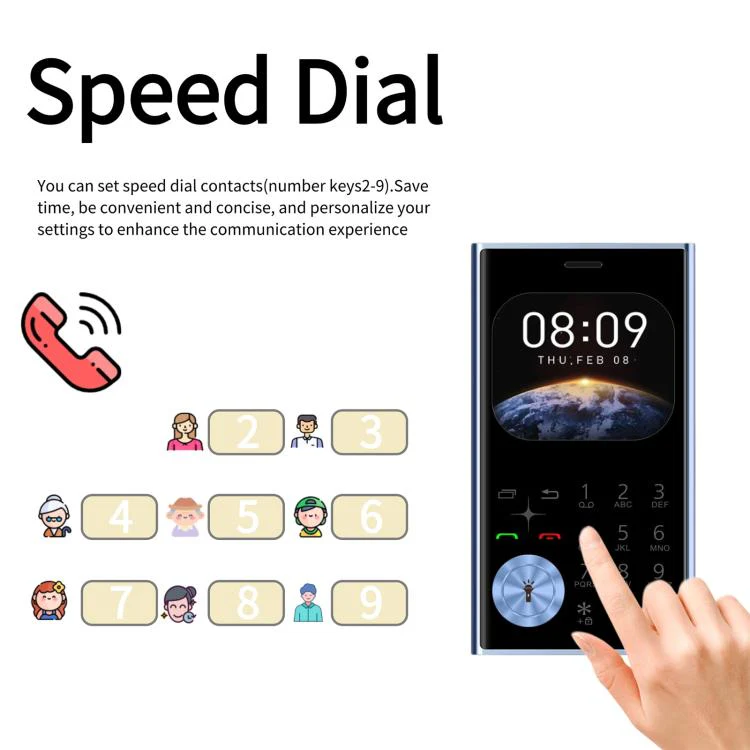 V8 Card Mobile Phone, 2.01 inch, MTK6261D, Support Bluetooth, FM, Torch, GSM, Dual SIM (Gold) - Image 4