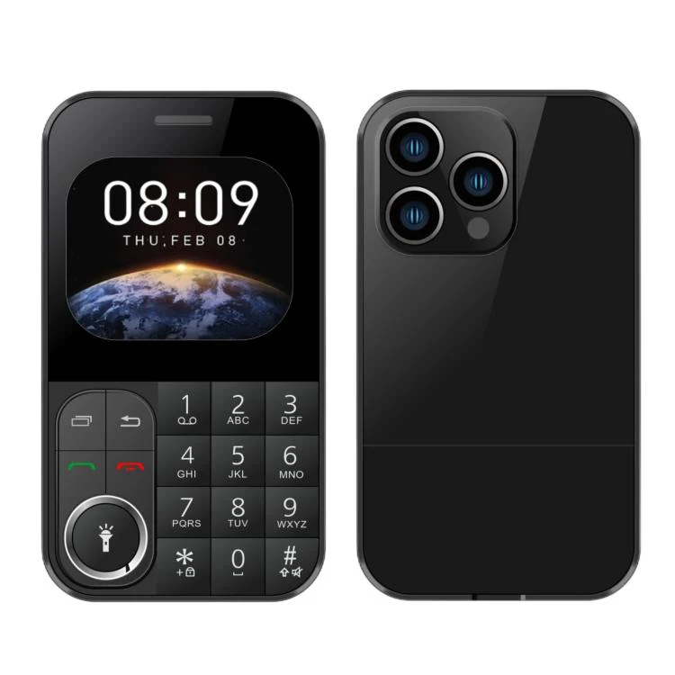 V9 Card Mobile Phone, 2.01 inch, MTK6261D, Support Bluetooth, FM, Torch, GSM, Dual SIM (Black)