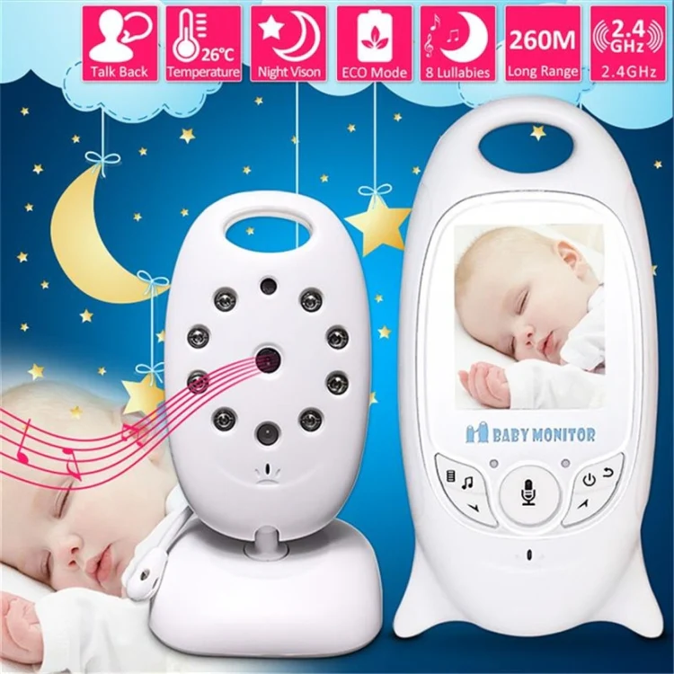 VB601 2.0 inch LCD Screen Hassle-Free Portable Baby Monitor, Support Two Way Talk Back, Night Vision(UK Plug) - Image 10