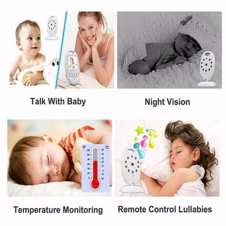 VB601 2.0 inch LCD Screen Hassle-Free Portable Baby Monitor, Support Two Way Talk Back, Night Vision(UK Plug) - Image 7