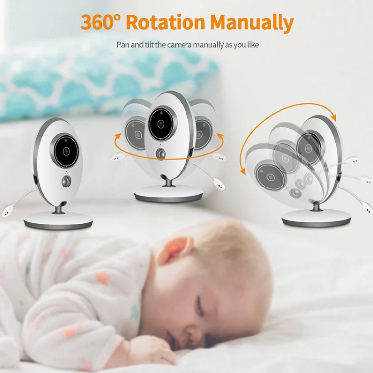 VB605 2.4 inch LCD 2.4GHz Wireless Surveillance Camera Baby Monitor, Support Two Way Talk Back, Night Vision(White) - Image 10