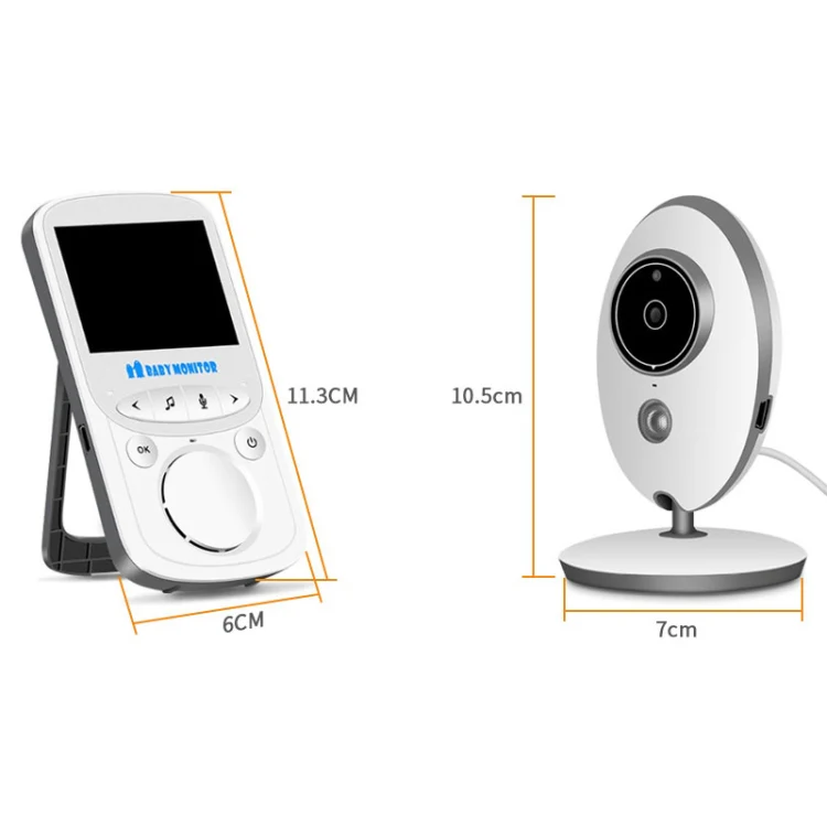 VB605 2.4 inch LCD 2.4GHz Wireless Surveillance Camera Baby Monitor, Support Two Way Talk Back, Night Vision(White) - Image 2