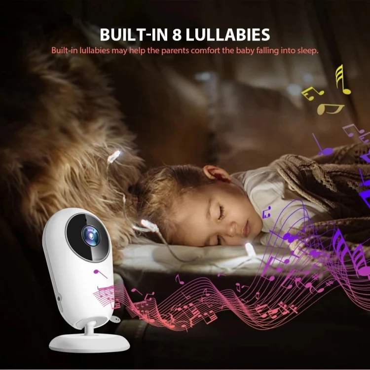 VB608 4.3 inch Wireless Video Baby Monitor IR LED Night Vision Intercom Surveillance Camera(AU Plug) - Image 6