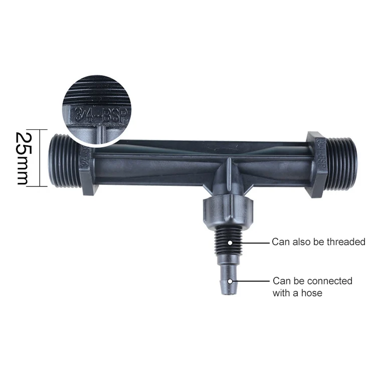 Venturi Fertilizer Applicator G3/4 Fertilizer and Filter Straw Kit with Six-point Connector - Image 5