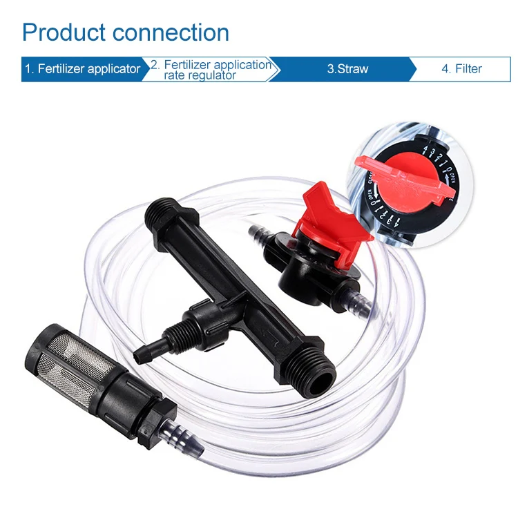 Venturi Fertilizer Applicator G3/4 Fertilizer and Filter Straw Kit with Six-point Connector - Image 6
