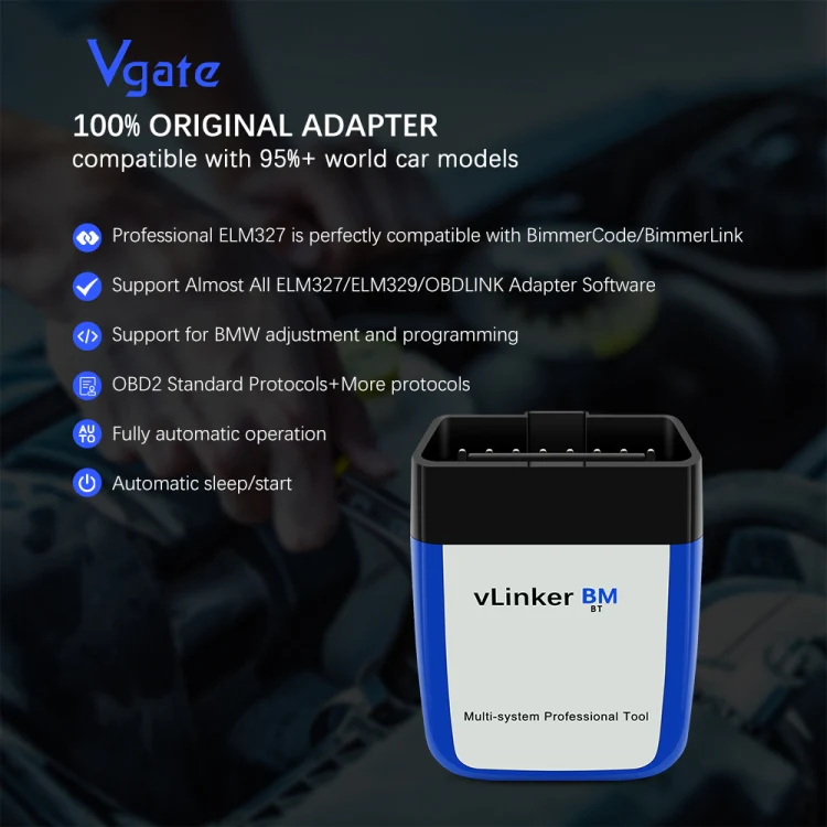 Vgate VLINKER BM V2.2 Bluetooth 3.0 Android Phone Car OBD Fault Diagnosis Detector - Image 5