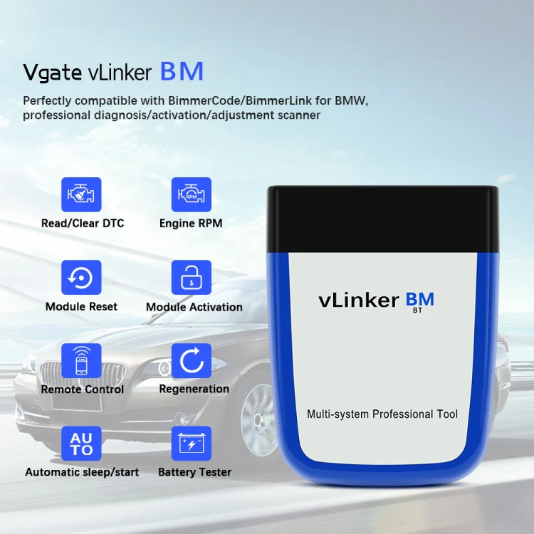 Vgate VLINKER BM V2.2 Bluetooth 3.0 Android Phone Car OBD Fault Diagnosis Detector - Image 6