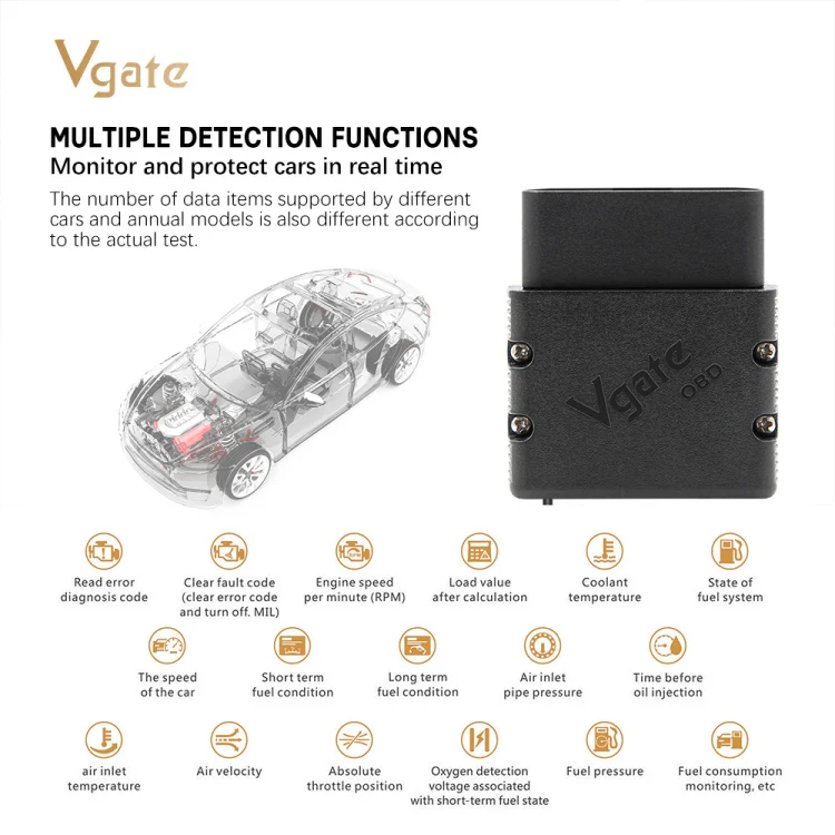 Vgate VLINKER MC V2.2 Bluetooth 3.0 Car OBD Fault Diagnosis Detector - Image 6