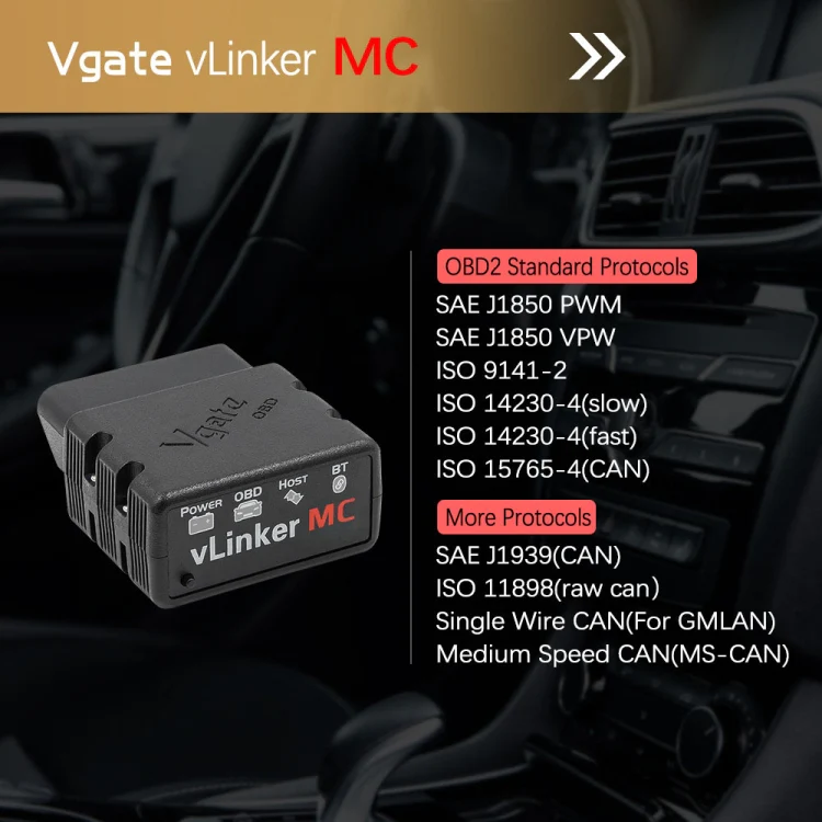 Vgate VLINKER MC V2.2 Bluetooth 3.0 Car OBD Fault Diagnosis Detector - Image 7