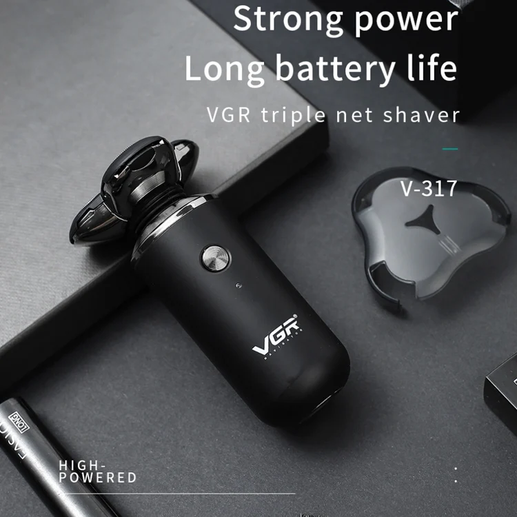 VGR V-317 5W USB Omnidirectional Three-dimensional Floating Three-network Electric Shaver - Image 9