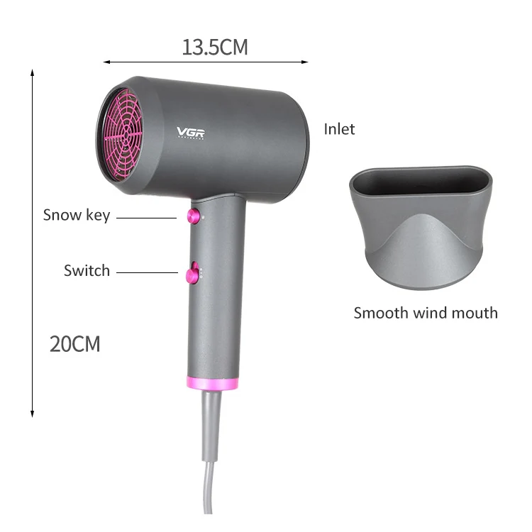 VGR V-400 Household Negative Ion Hair Dryers with 2 Gear Adjustment, Plug Type: EU Plug - Image 4