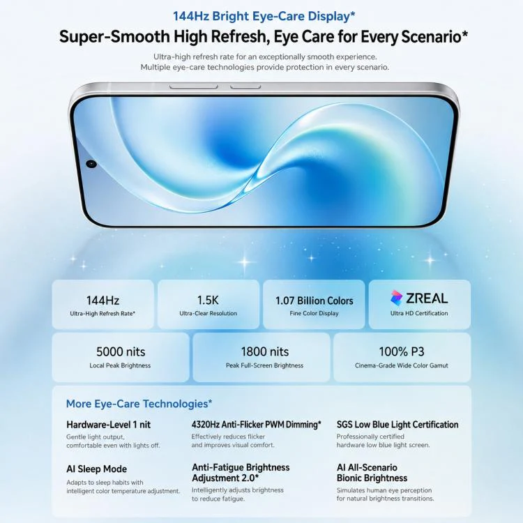 vivo S60, 12GB+256GB, 6.59 inch Android 16 OriginOS 6 Snapdragon 8s Gen 3 Octa Core, OTG, NFC, Network: 5G, Support Google Play (White) - Image 17