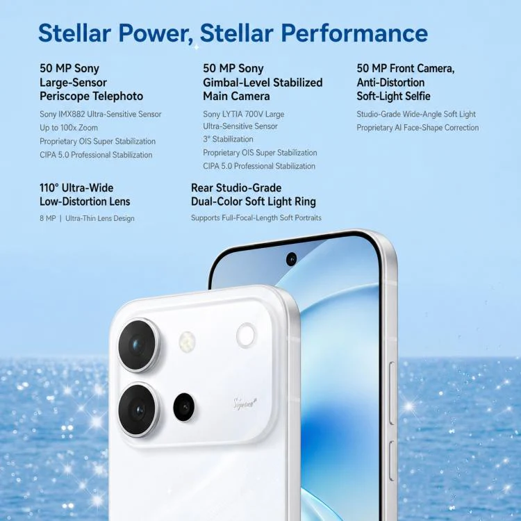 vivo S60, 16GB+512GB, 6.59 inch Android 16 OriginOS 6 Snapdragon 8s Gen 3 Octa Core, OTG, NFC, Network: 5G, Support Google Play (White) - Image 11