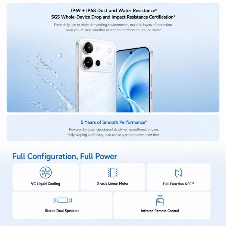 vivo S60, 16GB+512GB, 6.59 inch Android 16 OriginOS 6 Snapdragon 8s Gen 3 Octa Core, OTG, NFC, Network: 5G, Support Google Play (White) - Image 20