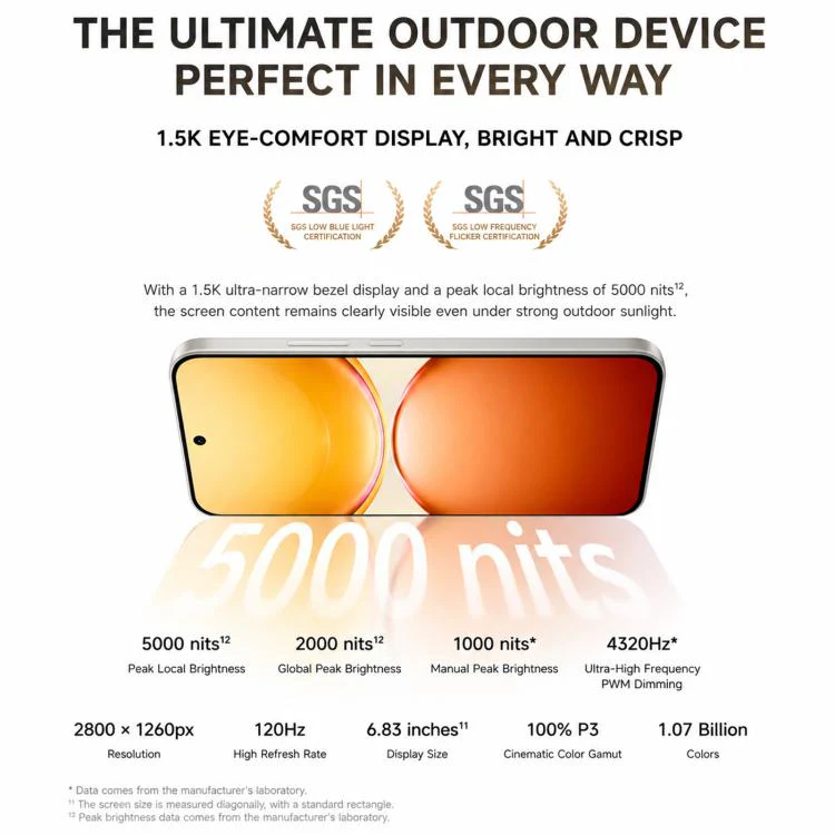 vivo Y600 Turbo, 8GB+256GB, In-screen Fingerprint, 6.83 inch Android 16 OriginOS 6 Snapdragon 7s Gen 4 Octa Core, OTG, NFC, Network: 5G (Gold) - Image 5