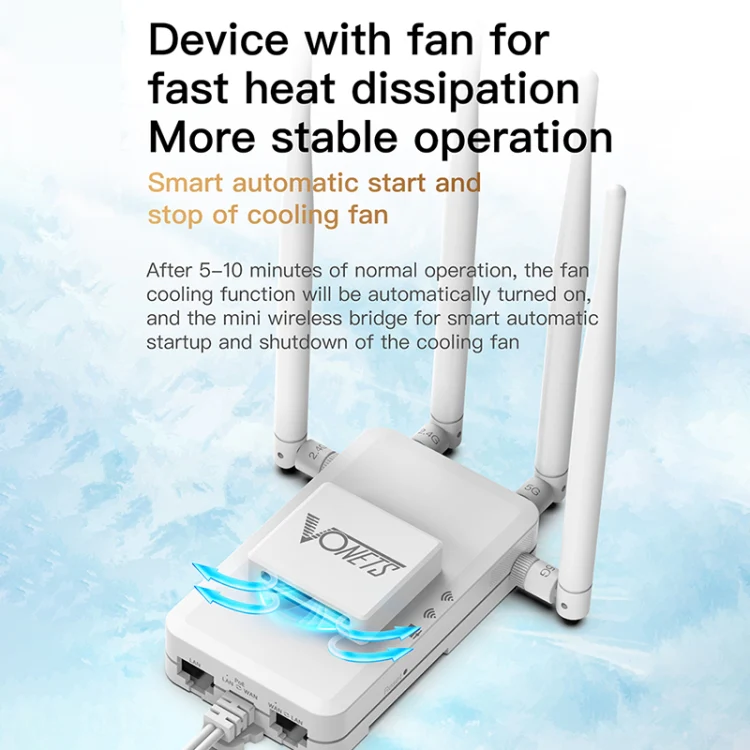 VONETS VAR1200-H 1200Mbps Wireless Bridge External Antenna Dual-Band WiFi Repeater, With DC Adapter Set - Image 5