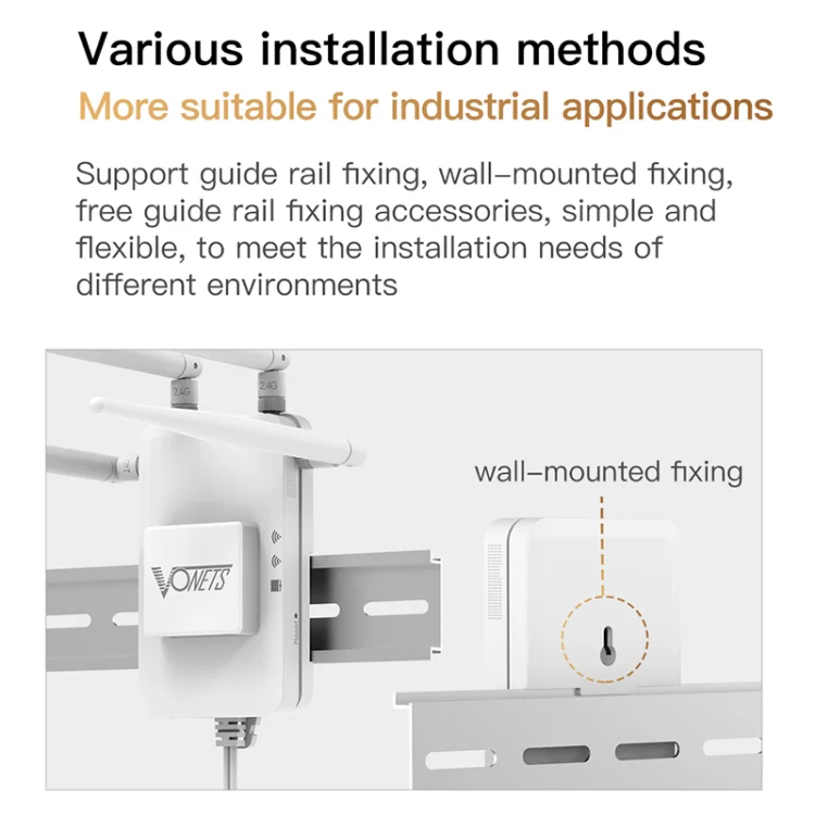 VONETS VAR600-H 600Mbps Wireless Bridge WiFi Repeater, With 4 Antennas + DC Adapter Set - Image 7