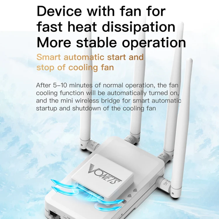 VONETS VAR600-H 600Mbps Wireless Bridge WiFi Repeater, With DC Adapter Set - Image 5