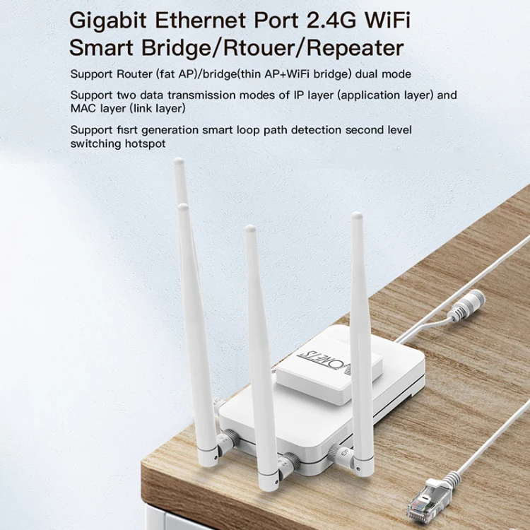 VONETS VAR600-H 600Mbps Wireless Bridge WiFi Repeater, With Power Adapter + DC Adapter Set - Image 2