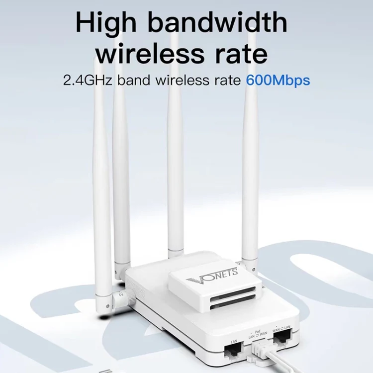 VONETS VAR600-H 600Mbps Wireless Bridge WiFi Repeater, With Power Adapter + DC Adapter Set - Image 3