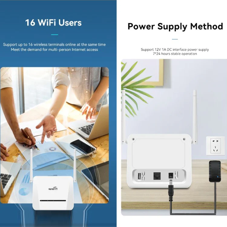 VR312 4G LTE Router 4G CPE FDD/TDD Card Mobile Router MOD Malay Version EU Plug(White) - Image 6