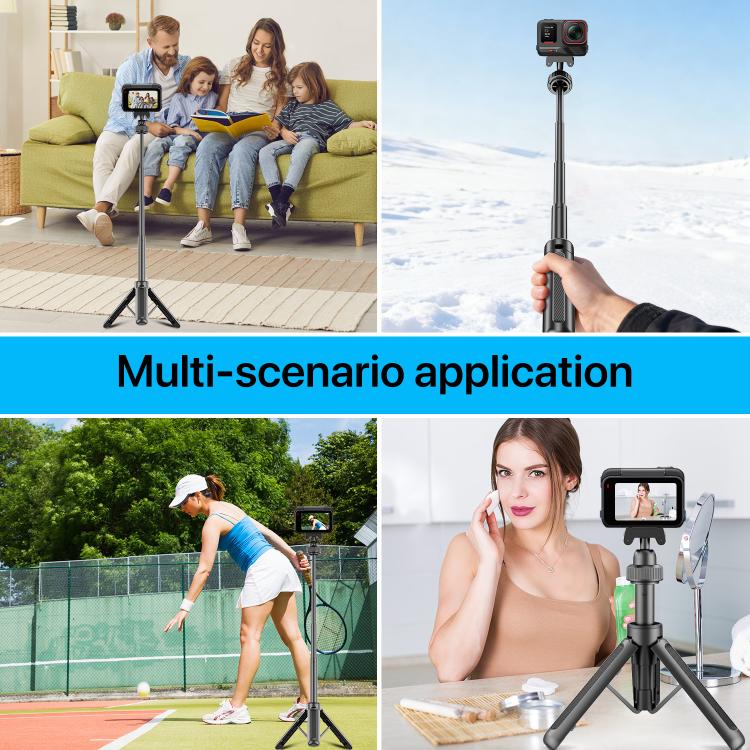 VT-10 Magnetic Tabletop Tripod Telescopic BallHead Selfie Stick for DJI, Insta360, GoPro and Other Action Cameras (Black) - Image 13