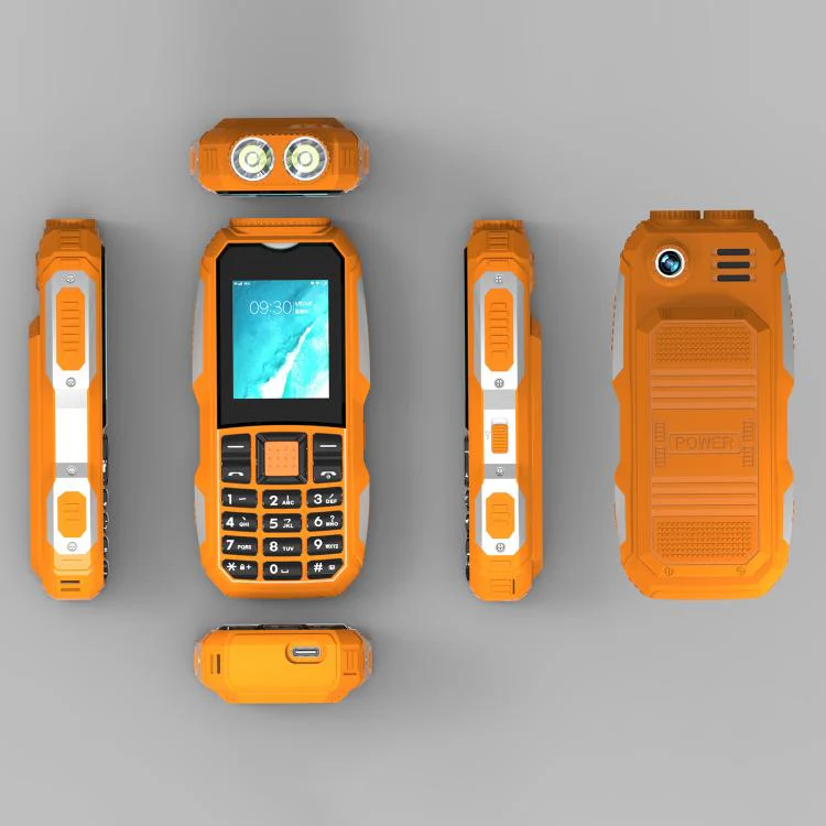W2022 Rugged Phone, 1.77 inch, SC6531DA, Network: 2G, Dual SIM, BT, Torch(Orange) - Image 2