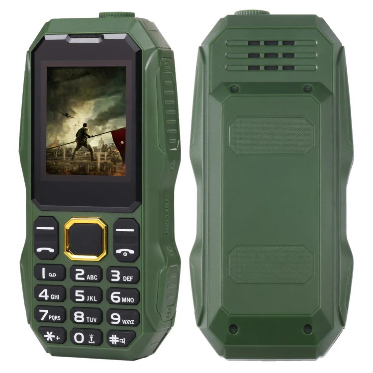 W2025 Triple Proofing Elder Phone, Waterproof Shockproof Dustproof, 5800mAh Battery, 1.8 inch, 21 Keys, LED Flashlight, Dual SIM(Green) - Image 2