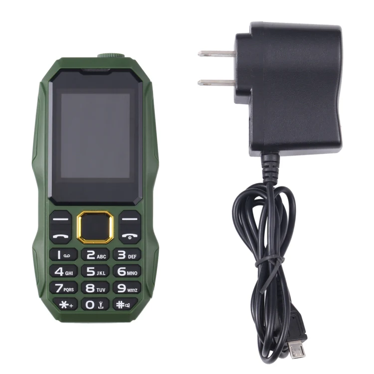 W2025 Triple Proofing Elder Phone, Waterproof Shockproof Dustproof, 5800mAh Battery, 1.8 inch, 21 Keys, LED Flashlight, Dual SIM(Green) - Image 4