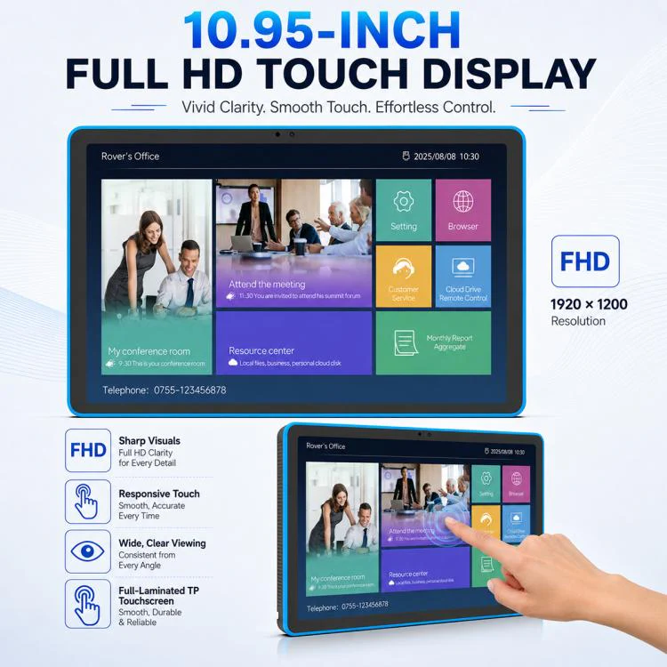 WA1109T 10.95 inch HD Touch Screen Digital Signage with Light, 4GB+64GB, Android 14 RK3576S Quad Core, Plug:US Plug(Black) - Image 7