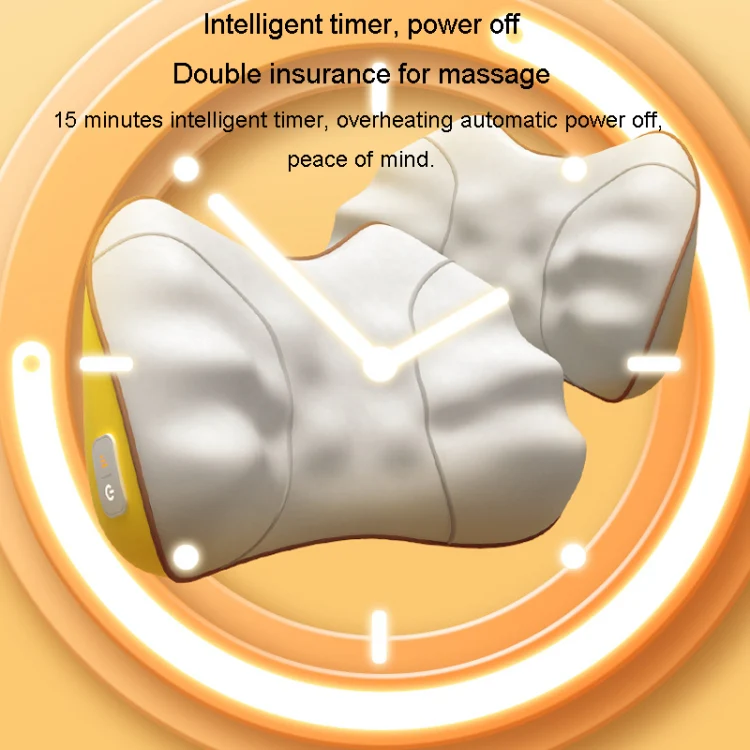 Waist And Back Massager Lumbar Vertebra Car Neck Massage Pillow, Specification: Charging Model Gray - Image 7