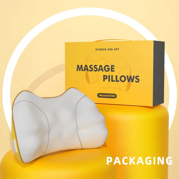 Waist And Back Massager Lumbar Vertebra Car Neck Massage Pillow, Specification: Charging Model Yellow - Image 15