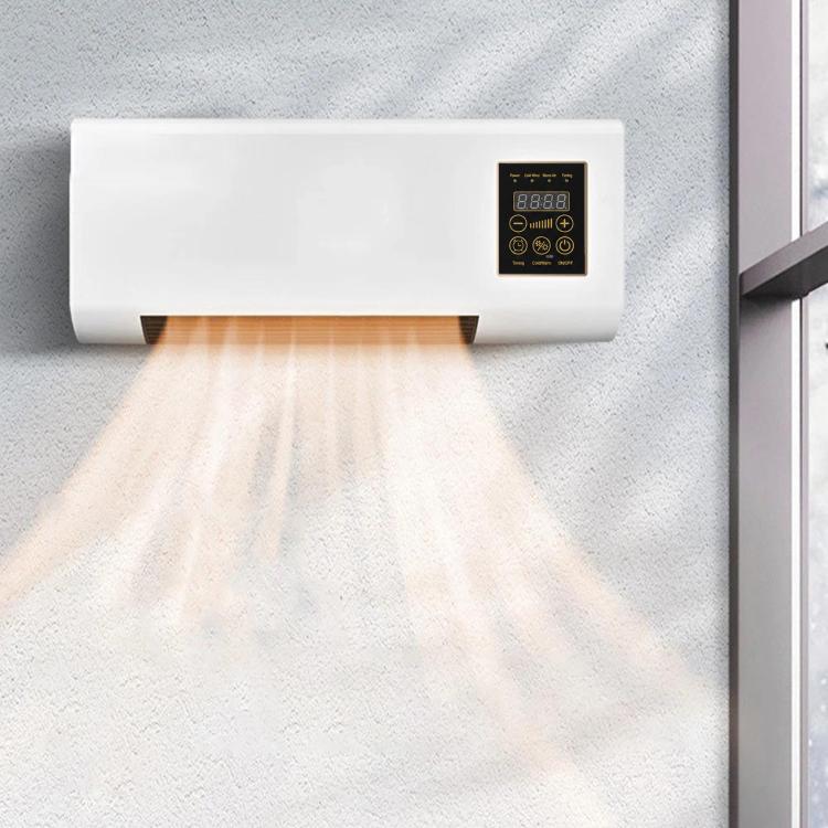 Wall Mounted Air Conditioner Fan Household Cooling & Heating Fan Electric Heater Natural Gentle Breeze US 3-Pin Plug