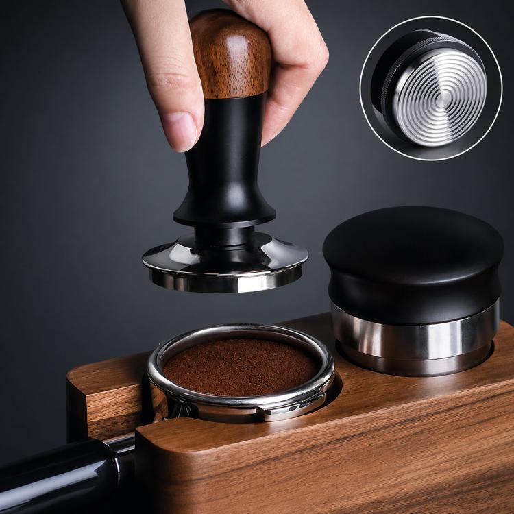 Walnut Wood Handle Coffee Constant Force Tamper(58mm Threaded Bottom)