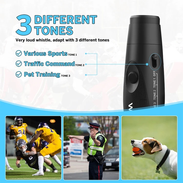 WANJOTEC EW001 Large Volume Outdoor Training Referee Coach Electronic Whistle, Color: Black Red - Image 5