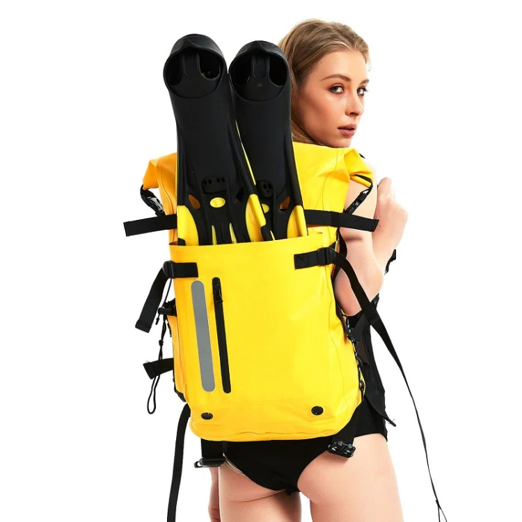 Waterproof Outdoor Diving Fins Bag Scuba Swimming Backpack(Yellow) - Image 5