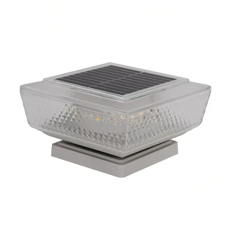 Waterproof Solar-Powered LED Pillar Light For Outdoor Courtyard Lighting(Mesh Warm Light)
