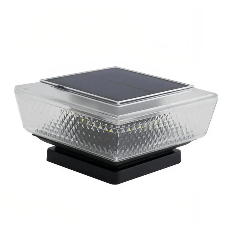 Waterproof Solar-Powered LED Pillar Light For Outdoor Courtyard Lighting(Mesh White Light)