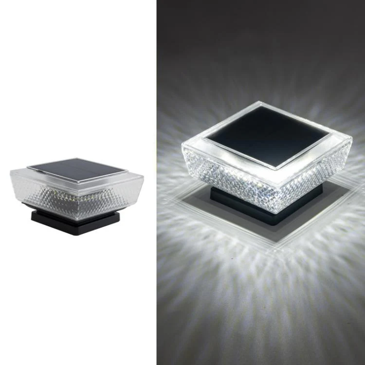 Waterproof Solar-Powered LED Pillar Light For Outdoor Courtyard Lighting(Mesh White Light) - Image 2