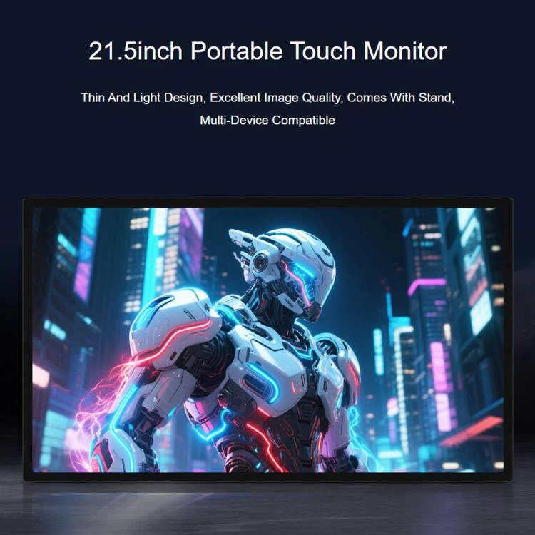 WAVESHARE 21.5inch IPS Touch Monitor With Foldable Stand, 1920 × 1080 Resolution, 144Hz Refresh Rate, 10-Point Capacitive Touch US Plug - Image 2