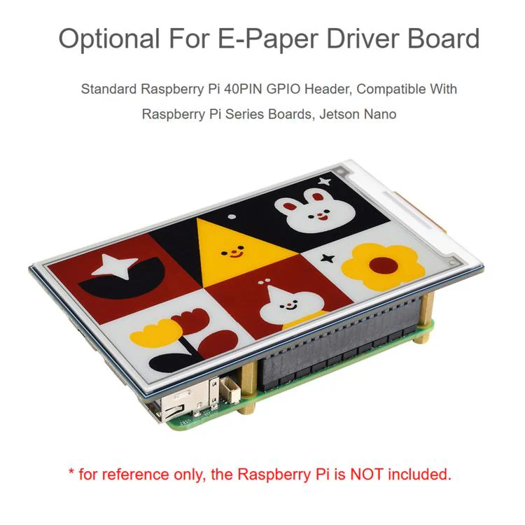 Waveshare 4.26inch E-Paper Display 800 × 480 Resolution Red/Yellow/Black/White The Raw Display Only - Image 3