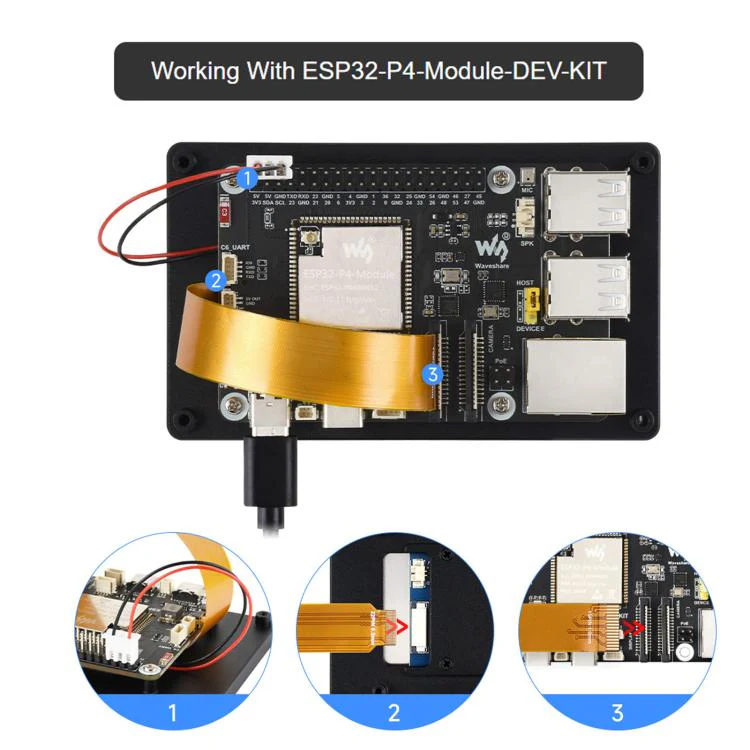 Waveshare 4.3inch DSI Capacitive Touch Display 480 × 800 Resolution, IPS Display Panel - Image 5