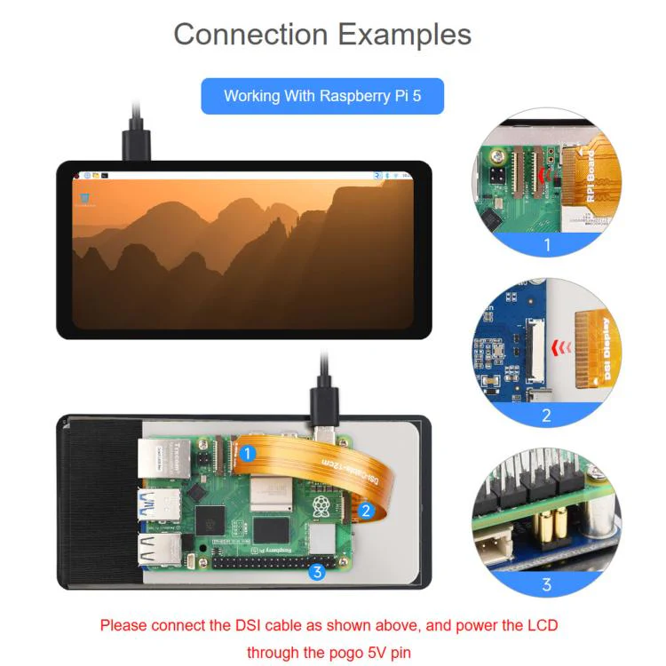 Waveshare 6.25inch DSI Capacitive Touch Display Type B 720 × 1560 Resolution IPS Panel - Image 3