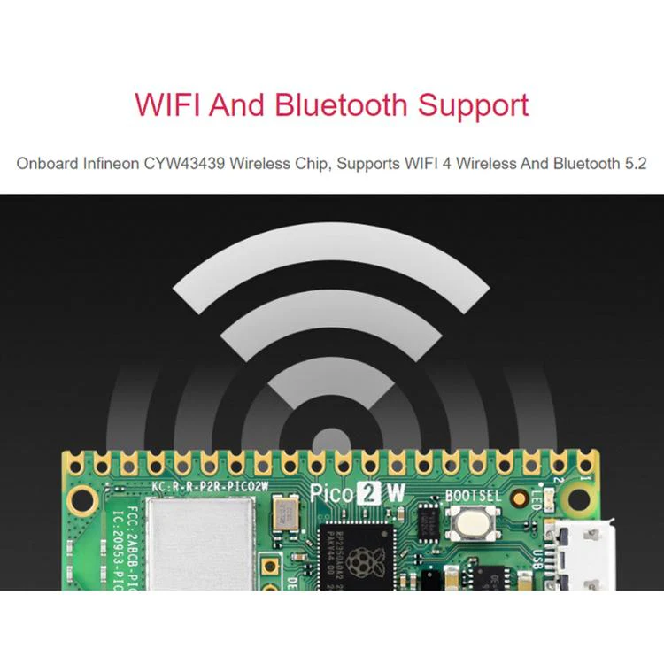 Waveshare For Raspberry Pi Pico / Pico 2 W Microcontroller Development Board(Official Original Version) - Image 6