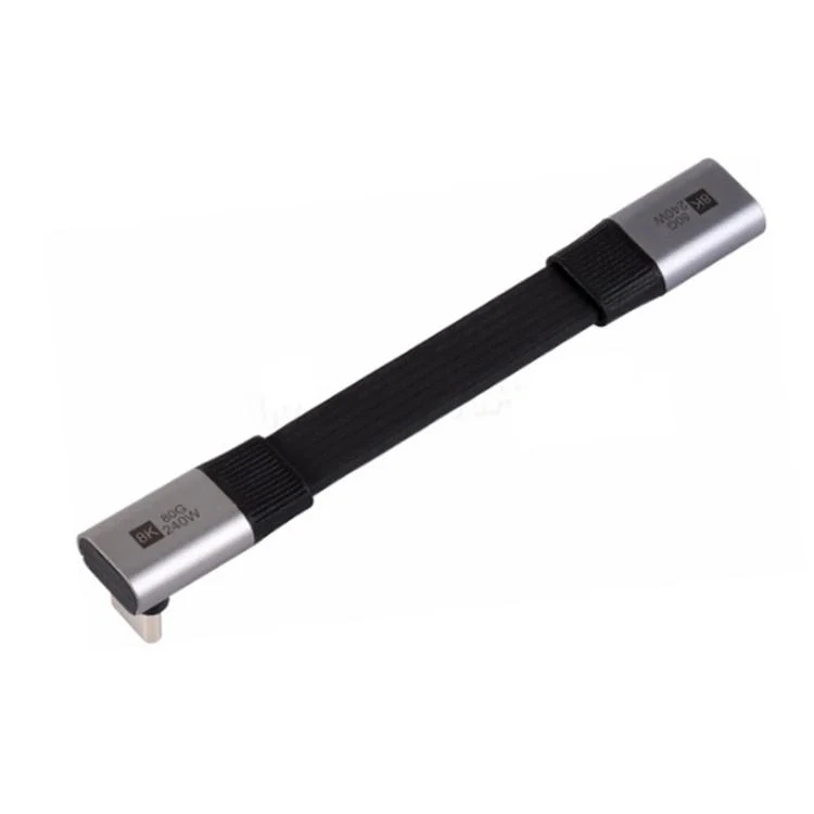 WAVESHARE USB4 V2.0 Type-C Extension Cable 80Gbps High-Definition Video Transmission, Version: 90-Degree Bend Head