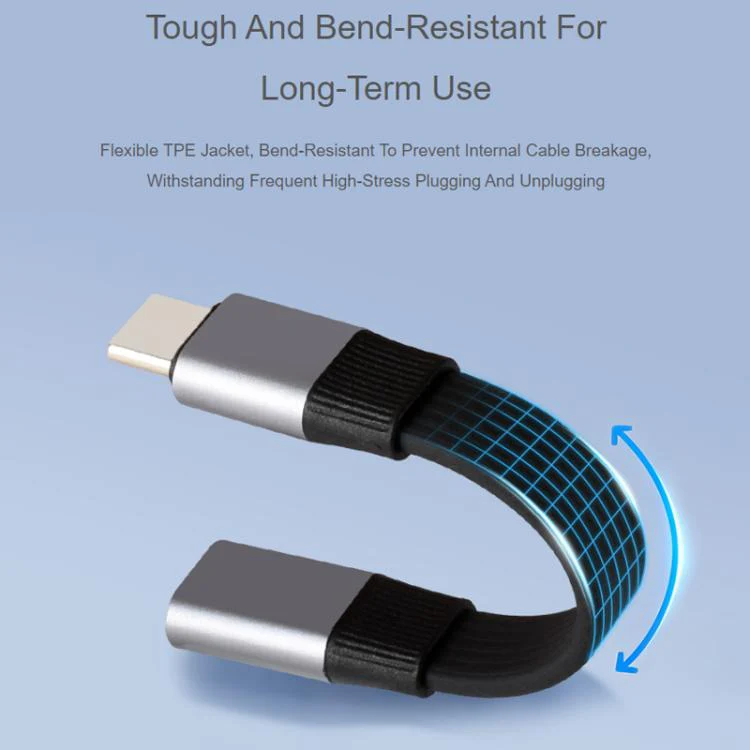 WAVESHARE USB4 V2.0 Type-C Extension Cable 80Gbps High-Definition Video Transmission, Version: 90-Degree Bend Head - Image 6