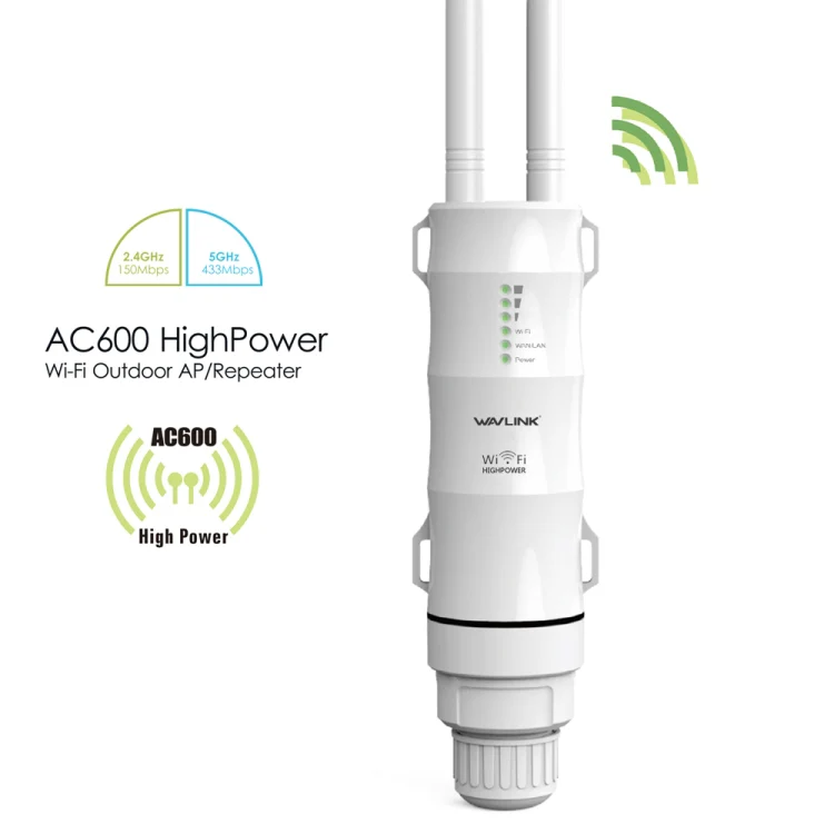 WAVLINK AC600 AP 2.4G/5G Dual Frequency Outdoor High Power Repeater, Pulg Type:US Plug - Image 3