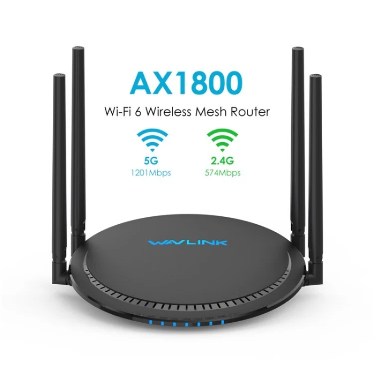 WAVLINK WN531AX2 AX1800 Dual Band Gigabit Wireless Internet Router WiFi 6 Repeater, Plug:UK Plug - Image 2