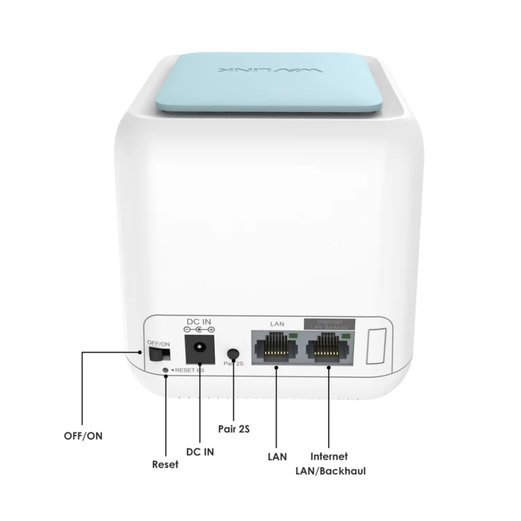 WAVLINK WN535M1 WiFi Wireless Routers 11AC AC1200 Mesh Wireless Repeater Signal Extender, Plug:US Plug - Image 6