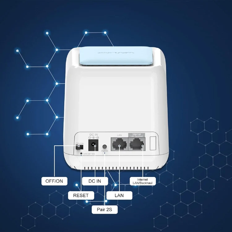 WAVLINK WN535M2 For Home Office 2pcs Mesh Wireless Router AC1200 Dual Band WiFi Signal Booster, Plug:AU Plug - Image 8